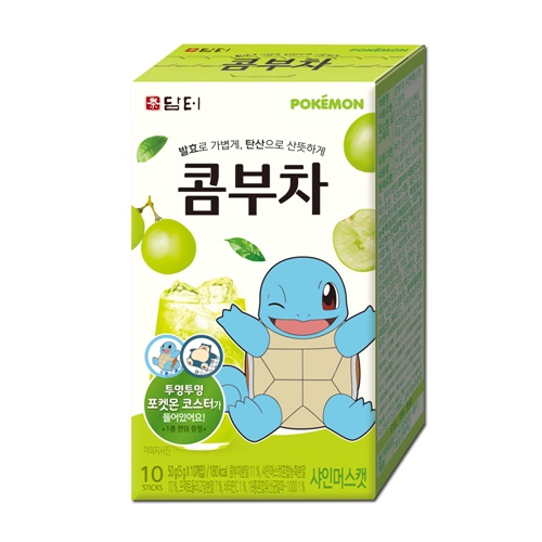 담터 콤부차 레몬 자몽 망고리치 샤인머스캣 10T 포켓몬 코스터1종 랜덤 포켓몬에디션, 1개, 5g, 10개입 4,200원
