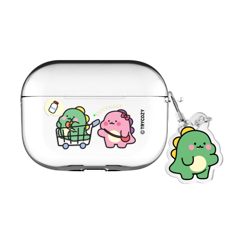 리틀티노 커플 에어팟프로3 클리어 케이스 +아크릴키링 세트, 해피마트 밀크, AirPods Pro(3세대) 15,900원