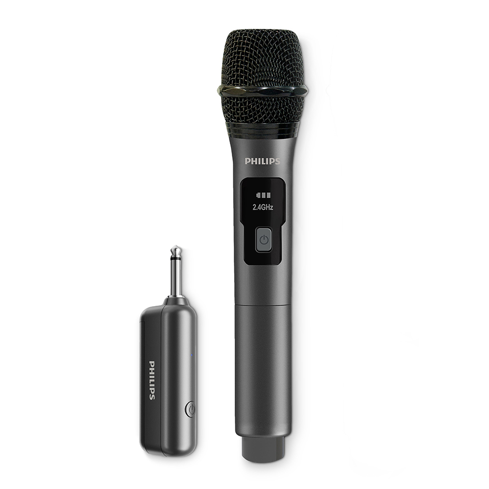 필립스 무선 블루투스 마이크 1P+수신기 세트 강의용 행사용 수업용 교회 학교 EQ 보정 내장 20m 단일 지향성, 블랙, DLP3401SP 84,000원