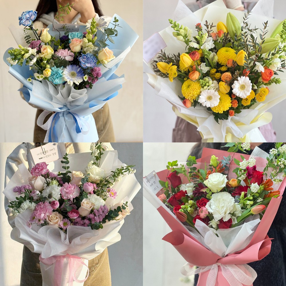 생화 꽃다발 기념일 프로포즈 꽃배달서비스 농장직송, 레드톤 60,900원