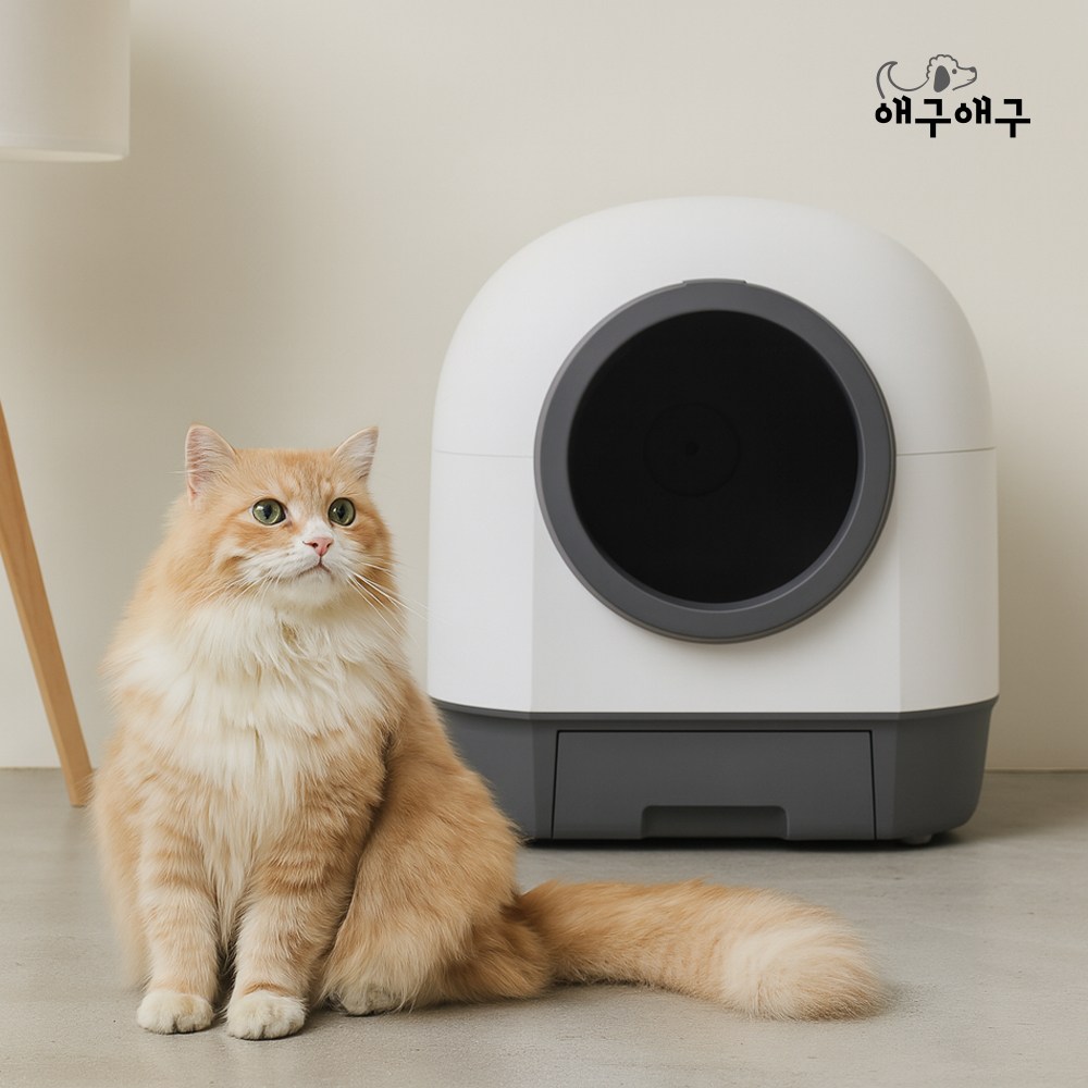 애구애구 루봇맥스 고양이 대형 자동 화장실 80L, 1개, 루봇맥스+배변봉투+고체탈취제1개 288,000원