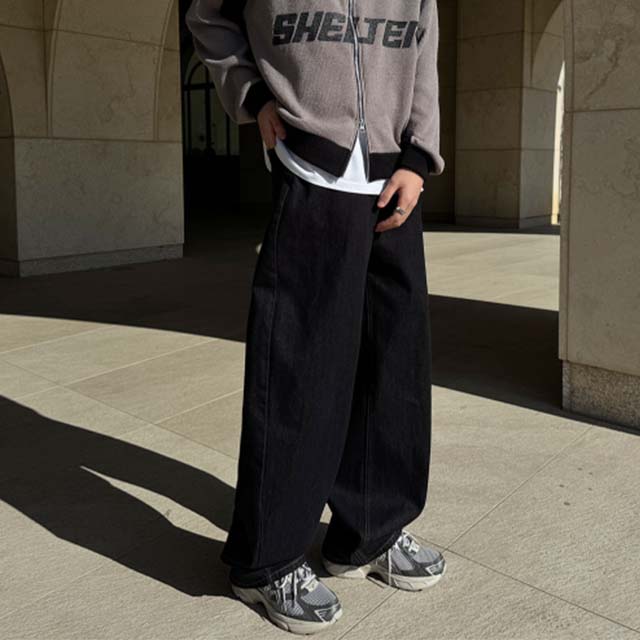 남자 생지 와이드 데님팬츠 벌룬핏 루즈핏 오버핏 스트릿룩 캐주얼 남성 청바지 데일리팬츠 (2color) 49,800원