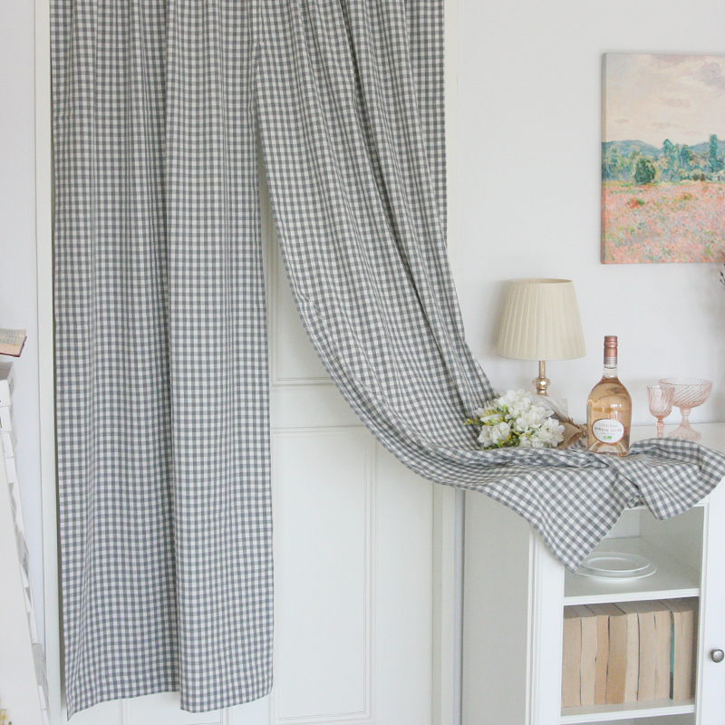 앤코튼 공간분리 문 가리개 가림막 커튼 파스텔체크 35,900원