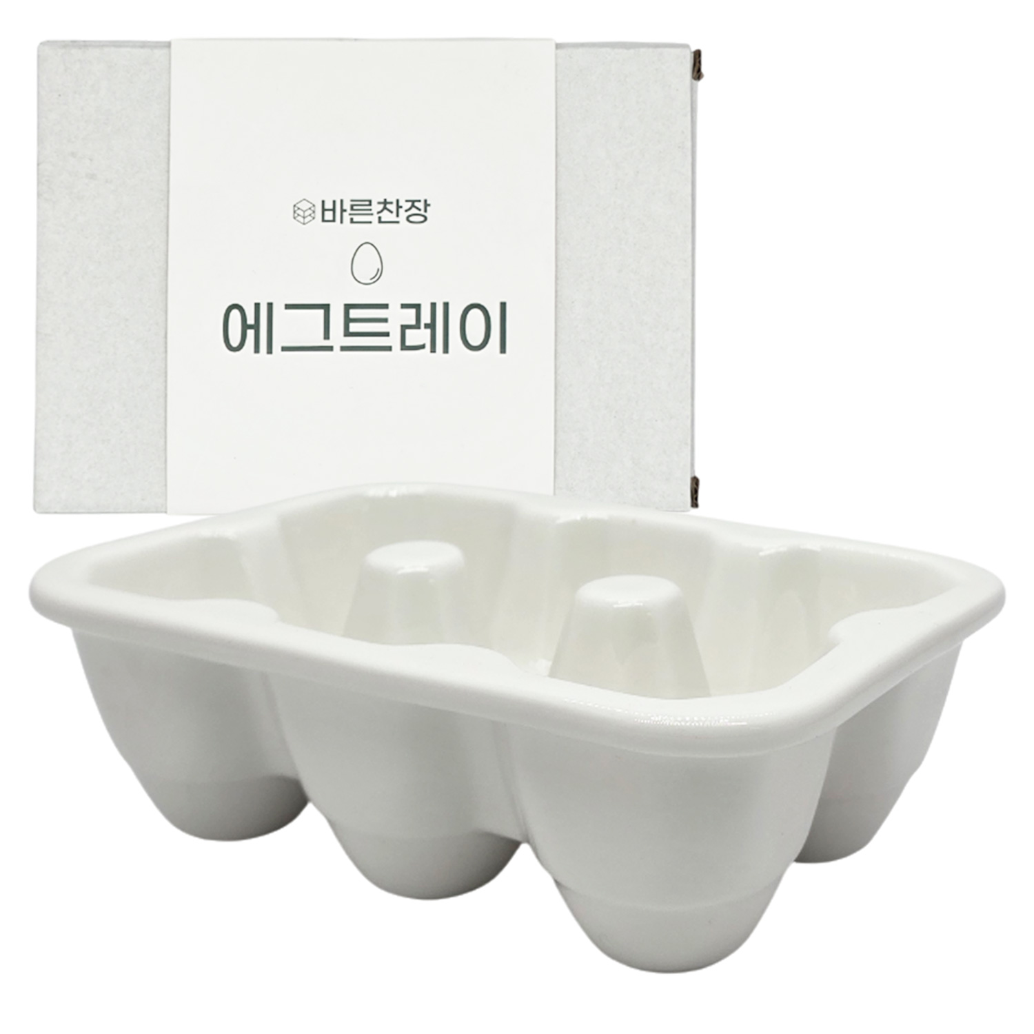 바른찬장 세라믹 계란트레이 6구 도자기, 화이트 13,900원