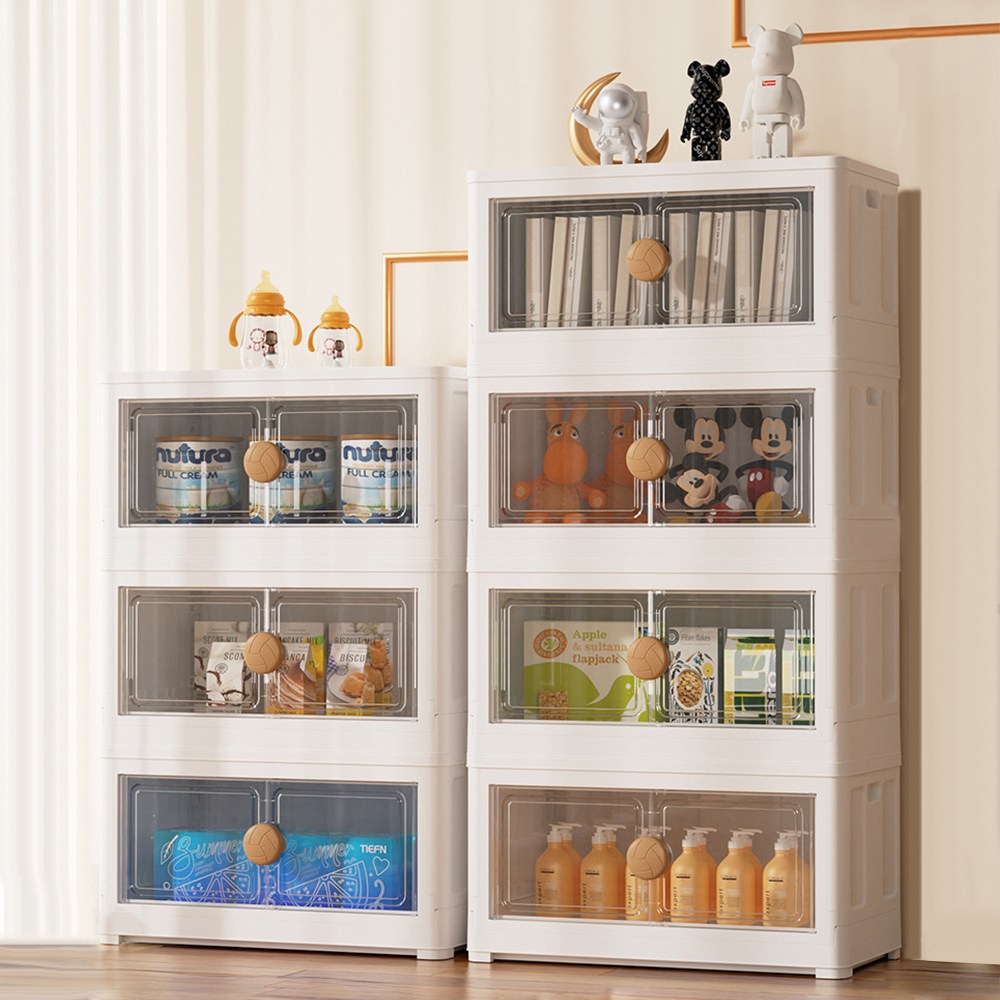 21세기트랜드 대용량 왕버튼 다용도 리빙박스, 93리터 화이트바디-블루버튼, 1개 31,700원