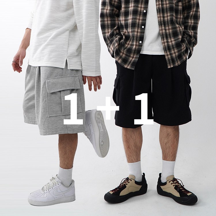 [당일출고] 1+1 카고 남자버뮤다팬츠 벌룬팬츠 빅사이즈반바지 44,800원