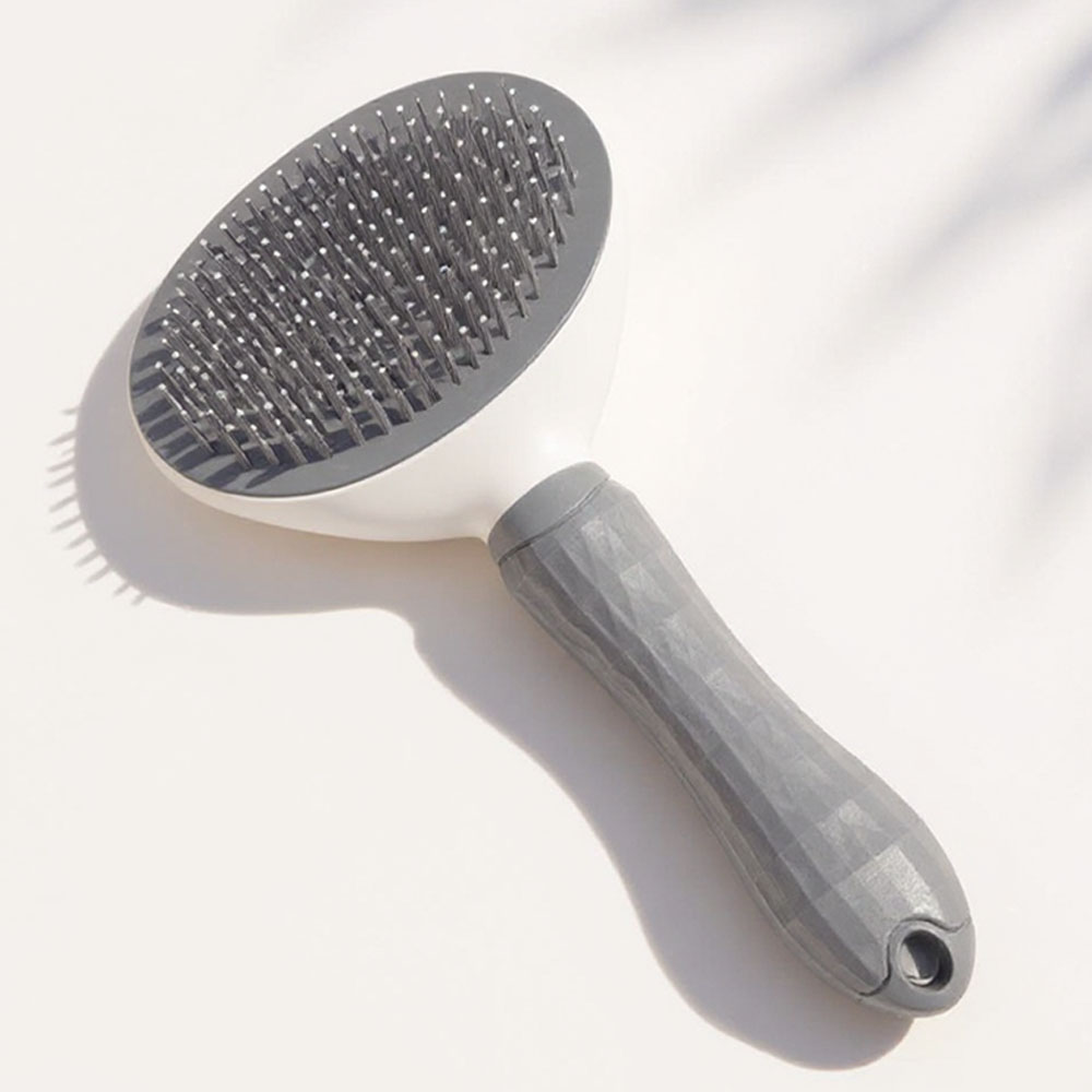 지아플랜 교감시간 반려동물 저자극 원터치 브러쉬, 그레이, 1개 5,000원