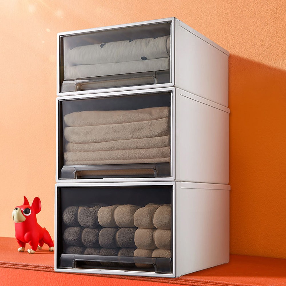 잡동산 리빙박스 수납정리함 플라스틱 슬라이딩 서랍 투명 다용도 수납함 옷장정리 장농 옷정리 30,900원