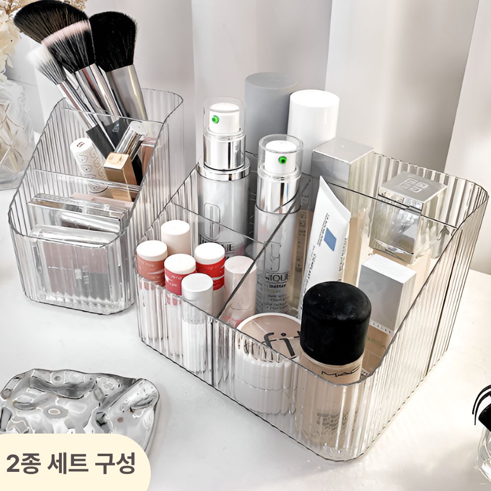 노바앤코 고급 멀티 칸막이 화장품 정리함, 1개, 투명 10,000원