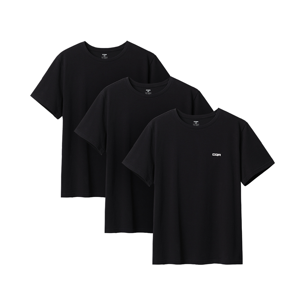 [3PACK] 기본 면 스판 라운드 반팔 티셔츠 39,800원