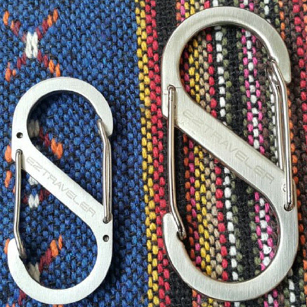 이지트래블러 스틸에스비너 2개세트 카라비너 캠핑고리 등산고리 단조펙 4,000원