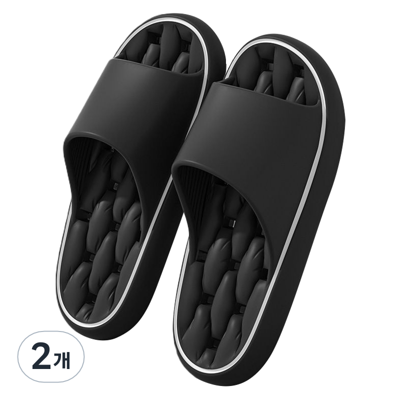 조앤제이 말랑말랑 EVA 미끄럼방지 물빠짐 욕실화, 블랙, 2개 20,500원