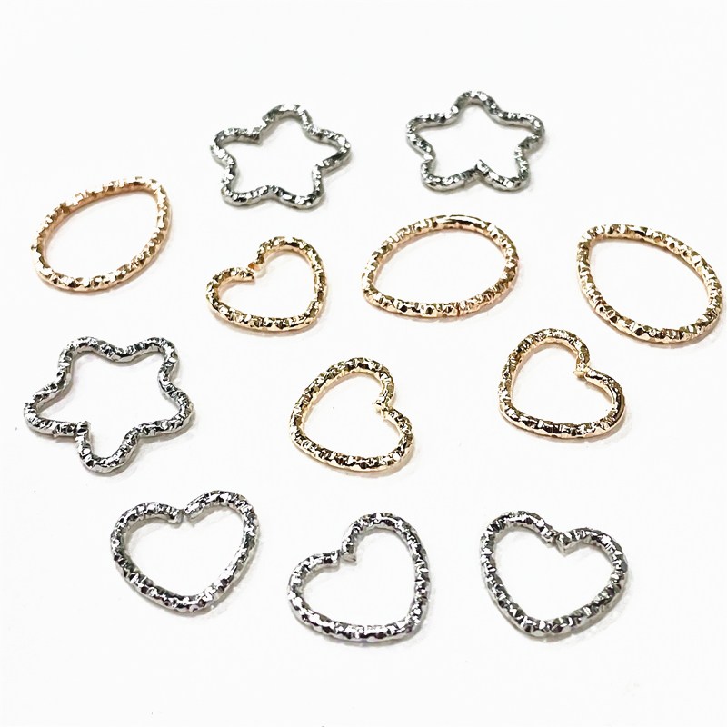 (10개)하트 별 물방울 오링재료 매탈연결고리부자재, (Q02)KC골드 물방울 10개입팩, 1개 390원