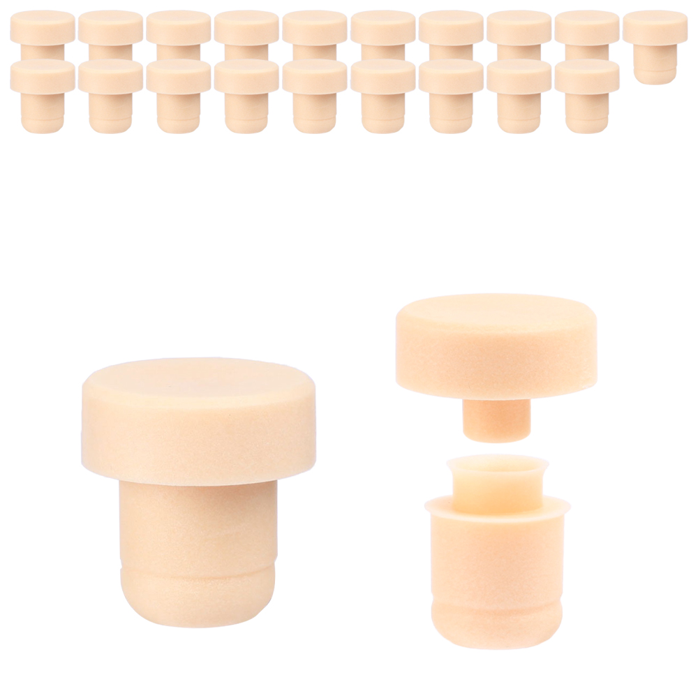 가인글로벌 기름병 이중 분리형캡 식초 간장 오일병 유리병 양념 소스 코르크 뚜껑 마개, 20개, 아이보리 11,500원