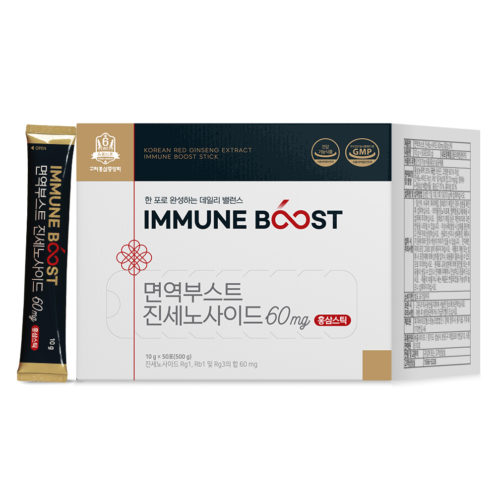 고려홍삼중앙회 면역부스트 진세노사이드 60mg 홍삼스틱 50포, 500g, 1개 66,900원