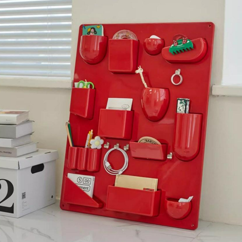 월포켓 무타공 인테리어 현관선반 현관수납장 공간활용 빈티지 플라스틱 보관함 얇은 수납함 아트월 벽선반 접착식 수납 선반대 98,000원