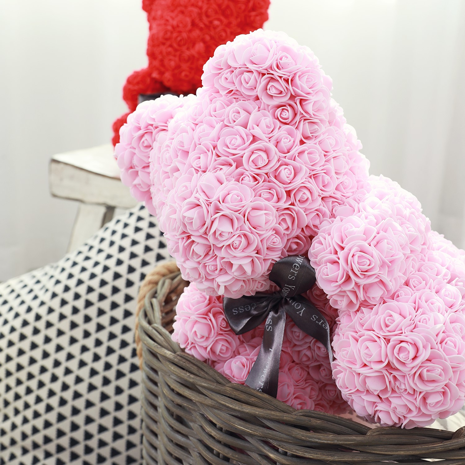 이플린 조화 인테리어 로즈베어 장식 소품 + 리본포장 35cm 26,940원