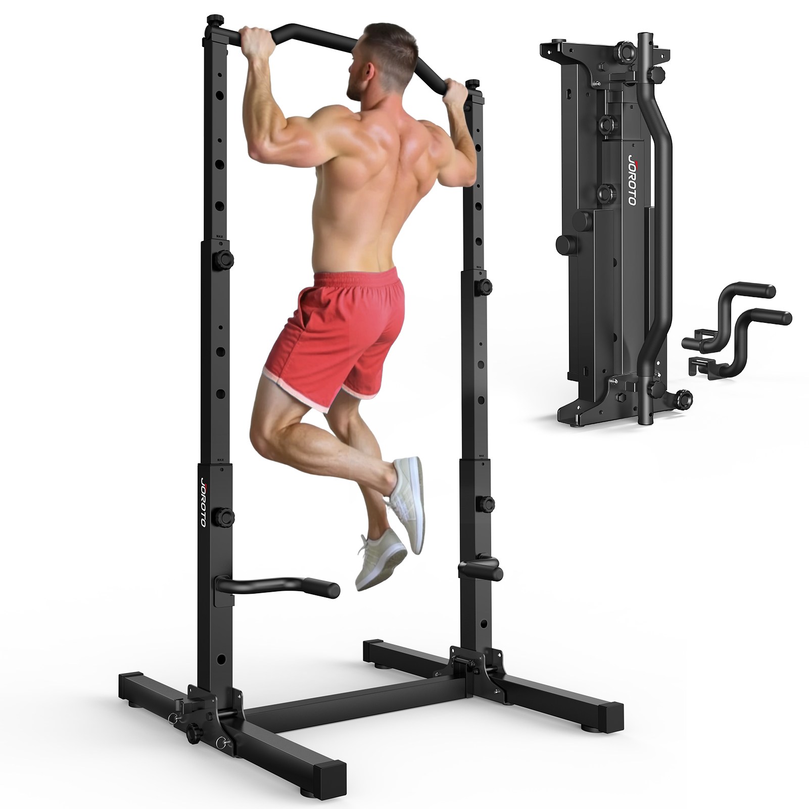 JOROTO 치닝디핑 턱걸이 접을 수 있는 팔굽혀펴기 철봉 턱걸이 가정용 헬스 운동기구 치닝디핑 철봉 112*105*210cm 279,000원