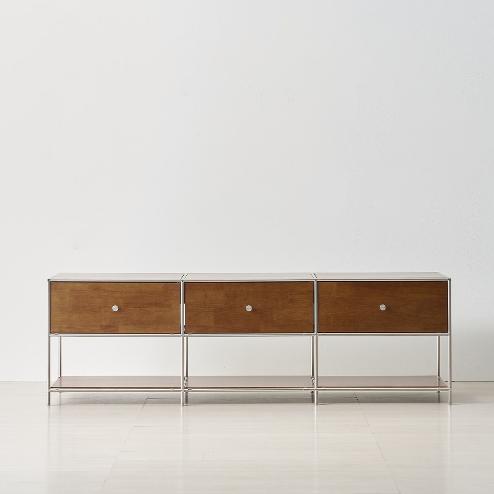 파로마 비쥬 모듈 수납장 높은 거실장 선반 티비다이 TV장 1800, 원목 409,000원