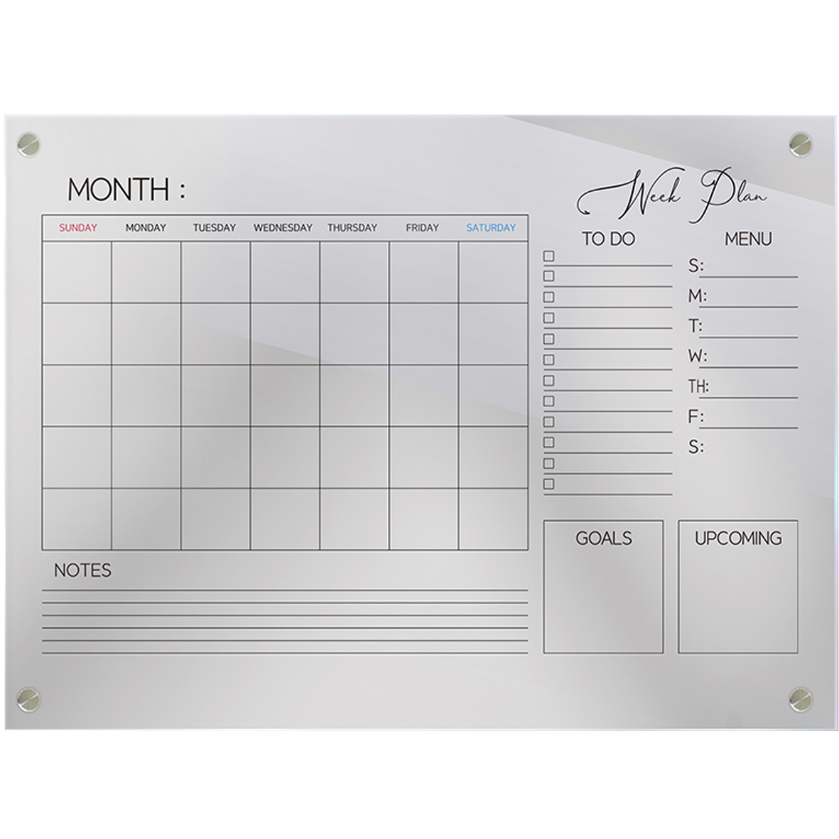 마이보드 다보형 투명유리칠판 모노스퀘어2 화이트 + 고급형 투명 펜받침대 세트, 현재가 35,600원