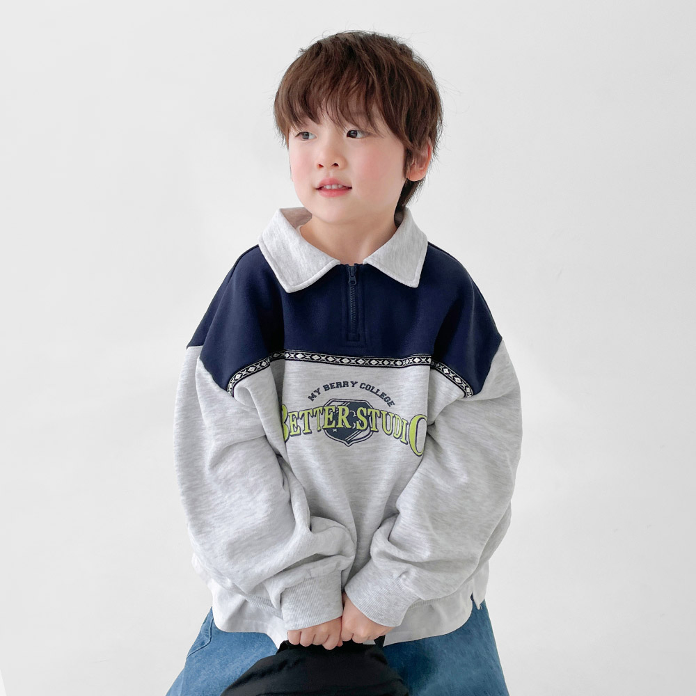 베리클로젯 아동용 네온 스쿨 카라 키즈 유아 주니어 스쿨룩 맨투맨 티셔츠 39,100원