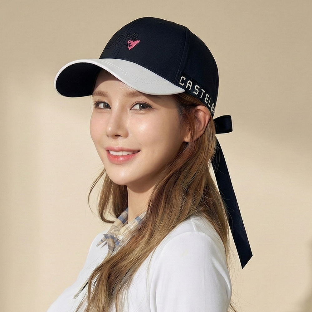 까스텔바작 CSW-223 하트 리본 시그니처 골프 볼캡 스포츠 모자, 블랙, 1개 35,500원