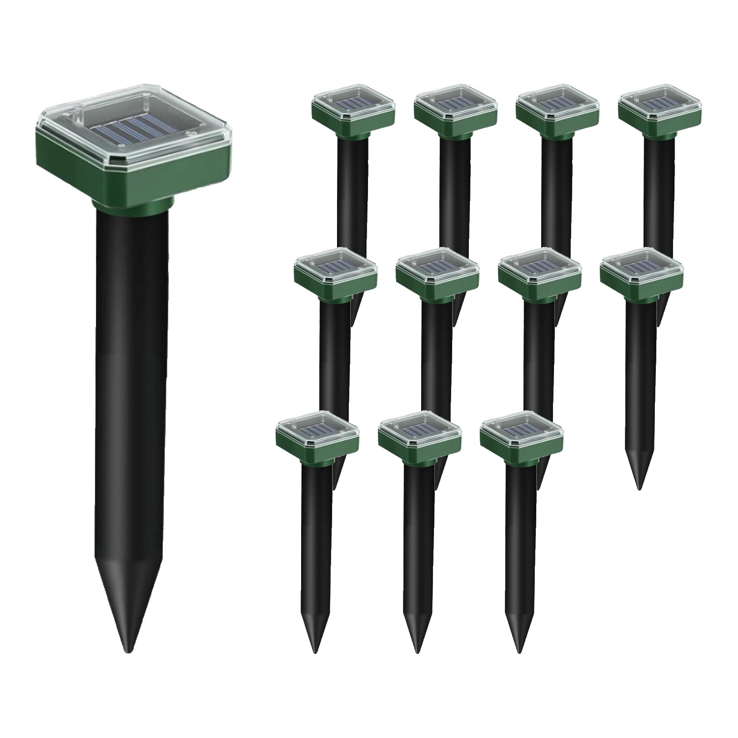 21세기트랜드 싹쓰리 두더지 유해동물 뱀 쥐 강력 초음파 태양광 퇴치기 블랙, 1개입, 12개 32,400원