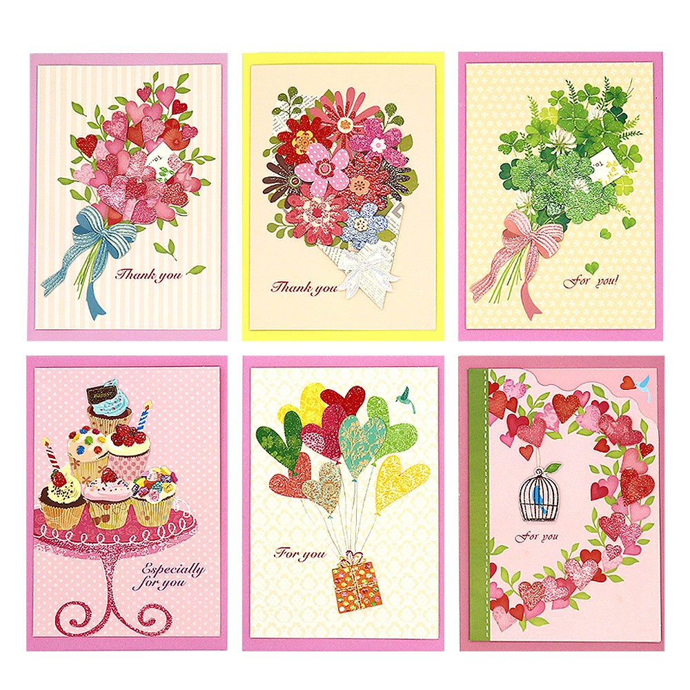 마음담아 다용도 축하 감사 생일 기념일 카드 러브포유 6p 6,000원