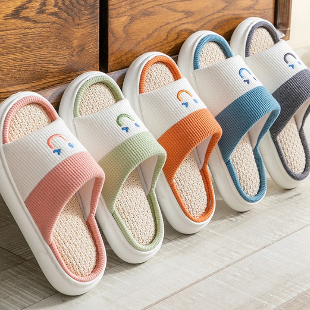 파인굿즈 리치 린넨 마 실내 무소음 슬리퍼 푹신한 거실화 층간소음 거실 실내화 실내용 임산부 룸슈즈, 리치슬리퍼-여성그린, 1개 17,500원