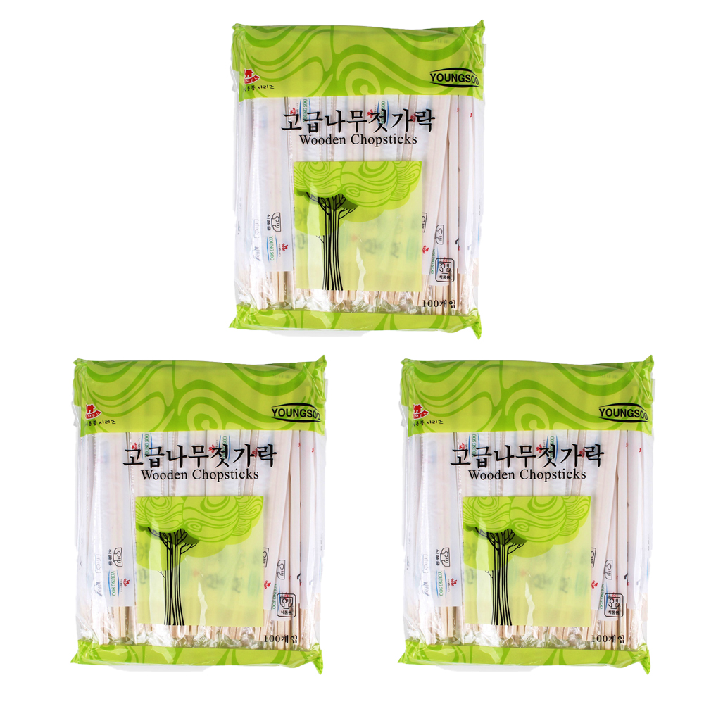 블룸엣홈 일회용 자작나무 젓가락 비닐, 100개입, 3개 7,730원