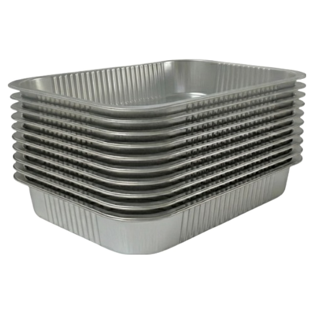 루바네 캠핑 일회용 사각 은박냄비 2500ml, 실버, 10개 11,900원