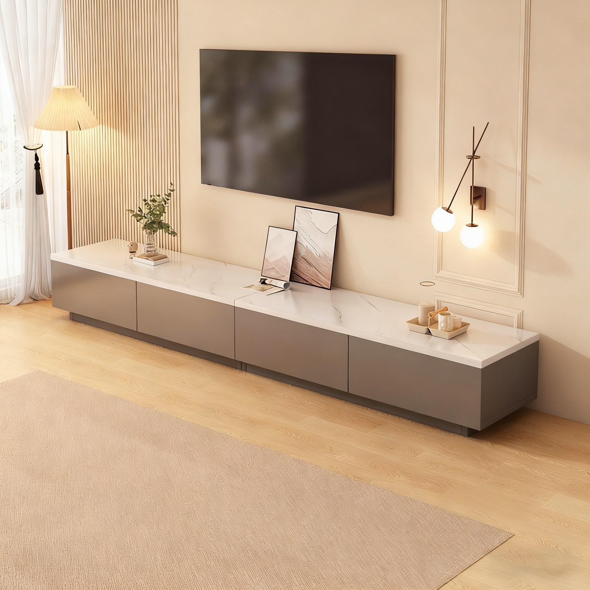 SeekFun 프리미엄 티비 거실장 확장형 모던 TV 거실 서랍장 그레이 1800 98,000원