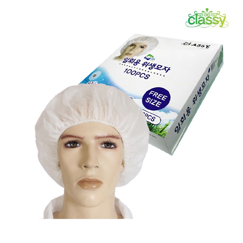 클래시 나노가드 일회용모자 라운드캡 일반형 고중량 40g 위생모 방진모 조리모 100매 10,500원