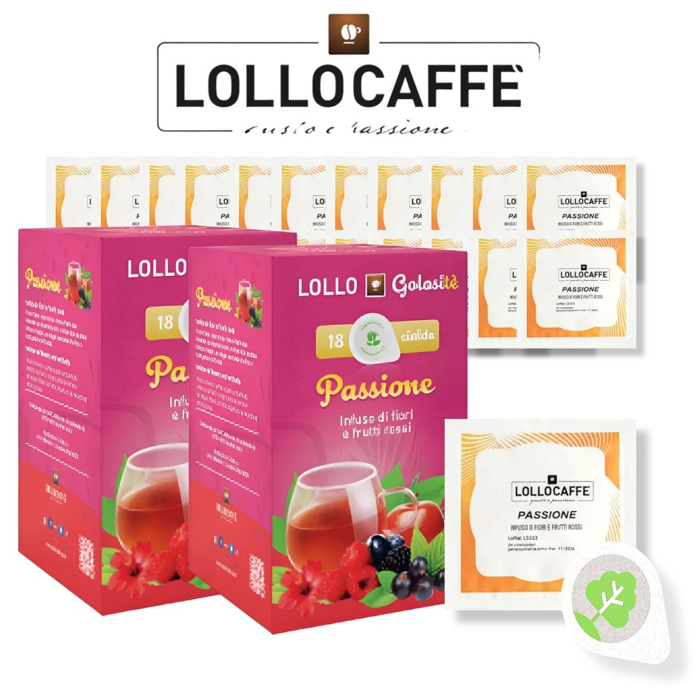 [롤로] PASSIONE | ESE 차 파드(포드)커피(44mm) | 3.3g, 18개 | 히비스커스 | 이탈리아 나폴리 | 미슐랭쎼프가 극찬한 티 |, 2세트, 18개입, 2.5g 28,000원
