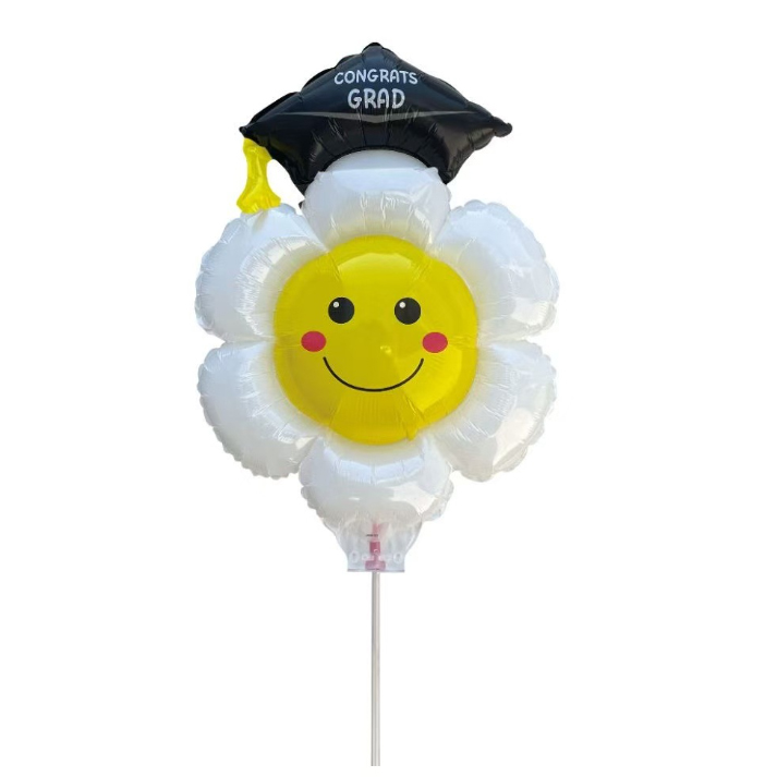 올리브파티 대형 리본 졸업 학사모 데이지 스틱 막대 풍선 세트 7,900원