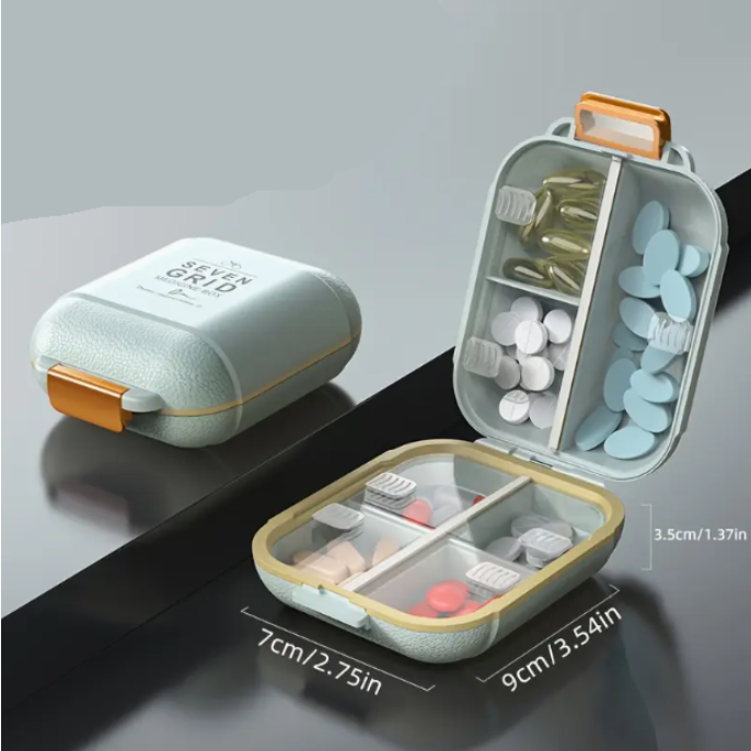 핸썸 휴대용 약통 알약 미니케이스 영양제 비타민 보관함, 2개, 크림 그린 15,900원