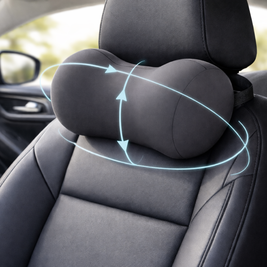 오팬 거북목 자세 교정 메모리폼 차량용 목쿠션, 1개, 다크 그레이 19,100원