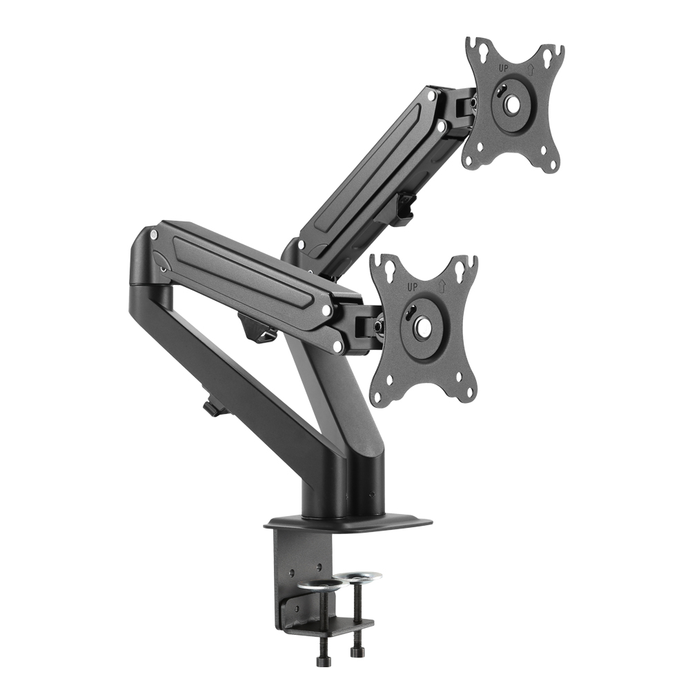 24 27 모니터암 듀얼 회전 베사브라켓 높이조절 거치대 와이드 커브드 컴퓨터 책상 마운트 스탠드형 64,000원