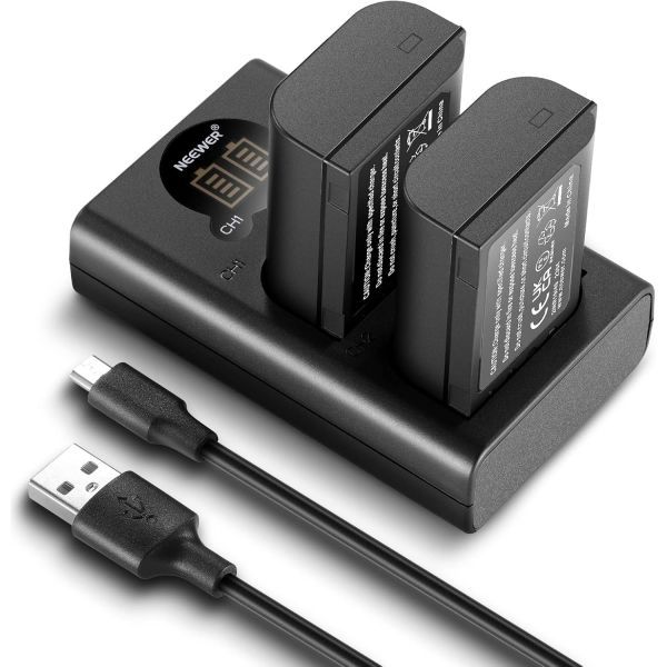 NEEWER 교체 배터리 및 충전기 세트 DMW-BLK22용 파나소닉 루믹스 DC-S5 GH5 II S5 GH6 IIX S9 호환 2개 2400mAh 배터리와 타입 C 듀얼 채 78,500원