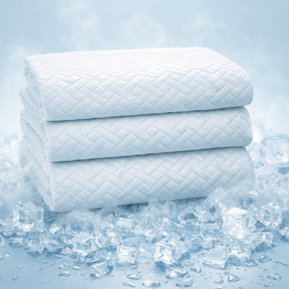 한일리빙 듀라론 냉감패드 국내생산 밴딩형 쿨매트 침대 여름 아기 아이스 SS/Q, 쿨매트, 화이트 43,900원