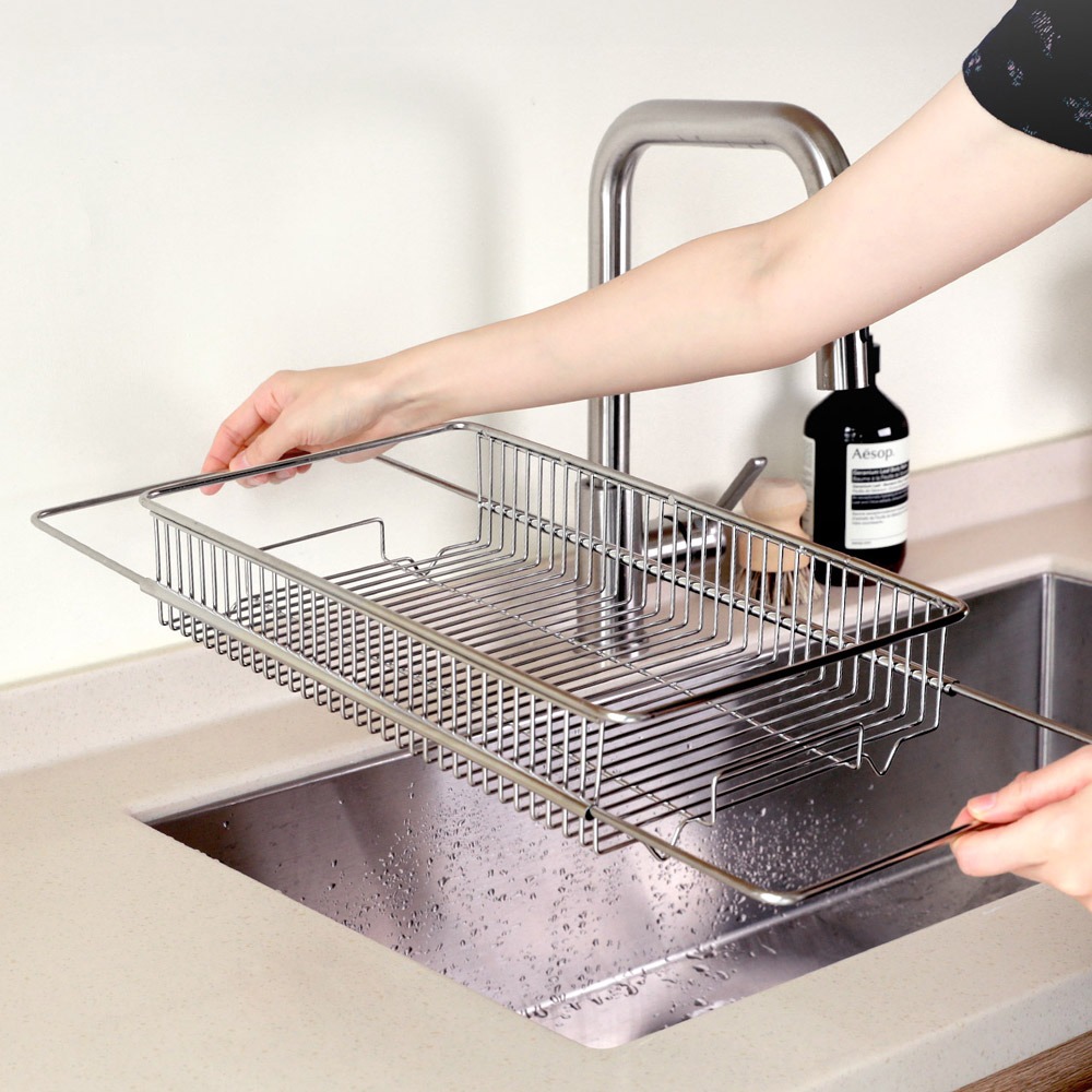 이우아여사 스틸렌 304 올스텐 플로팅 길이조절 식기건조대 25,430원