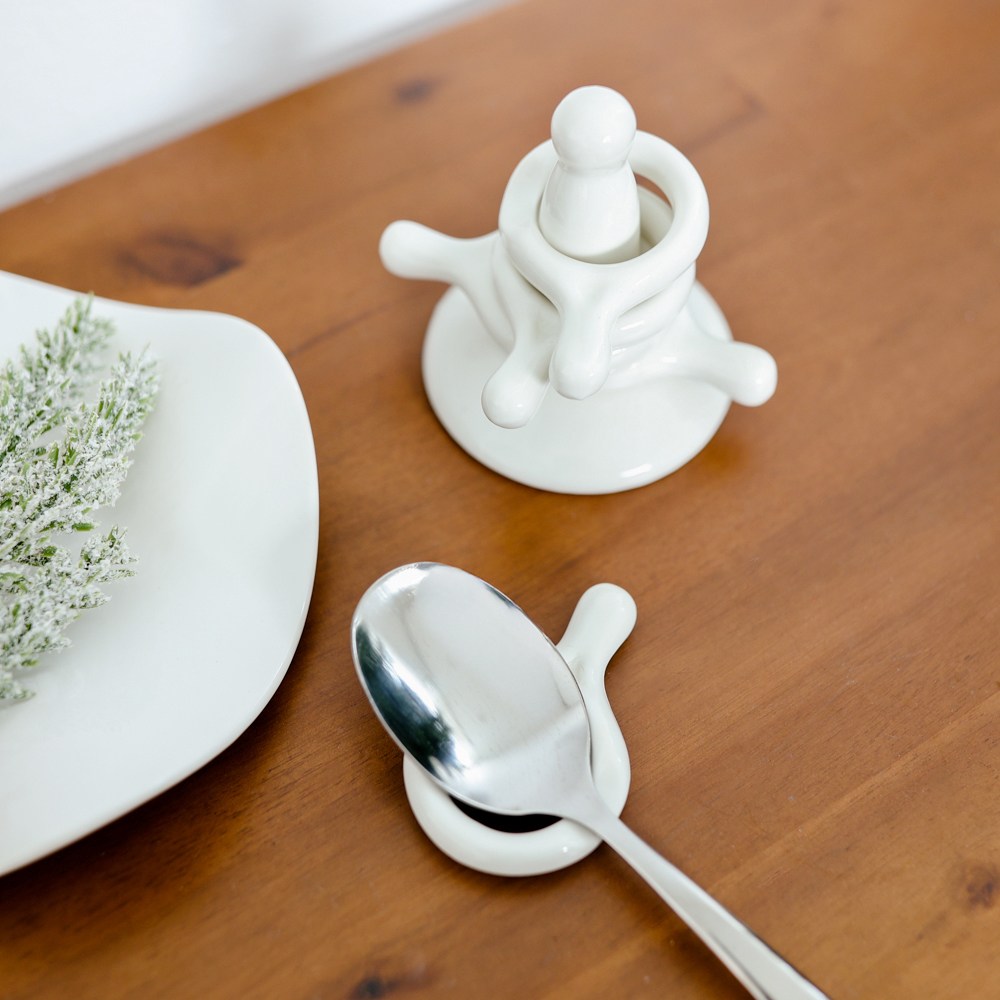 케이트가든 링 고리 수저 받침 화이트 세라믹 받침대 5p 세트, 1개, 단일색상 14,200원