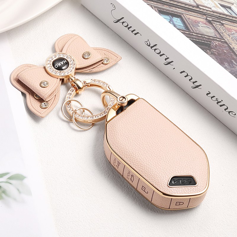 HAKO 소프트2.0 가죽TPU 차키케이스+나비키링 (9버튼), K-16 (9버튼), 핑크베이지 24,900원