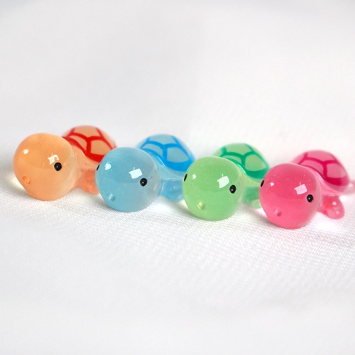 데코 장식 미니어처 파츠 액세서리 - 미니 야광 거북이 4개 1세트 1,420원