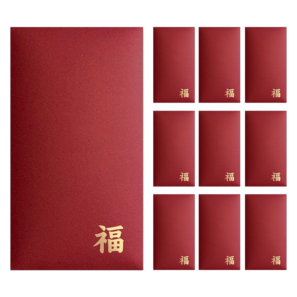 아크디 세뱃돈 명절 용돈봉투, 복 레드, 10개 10,100원