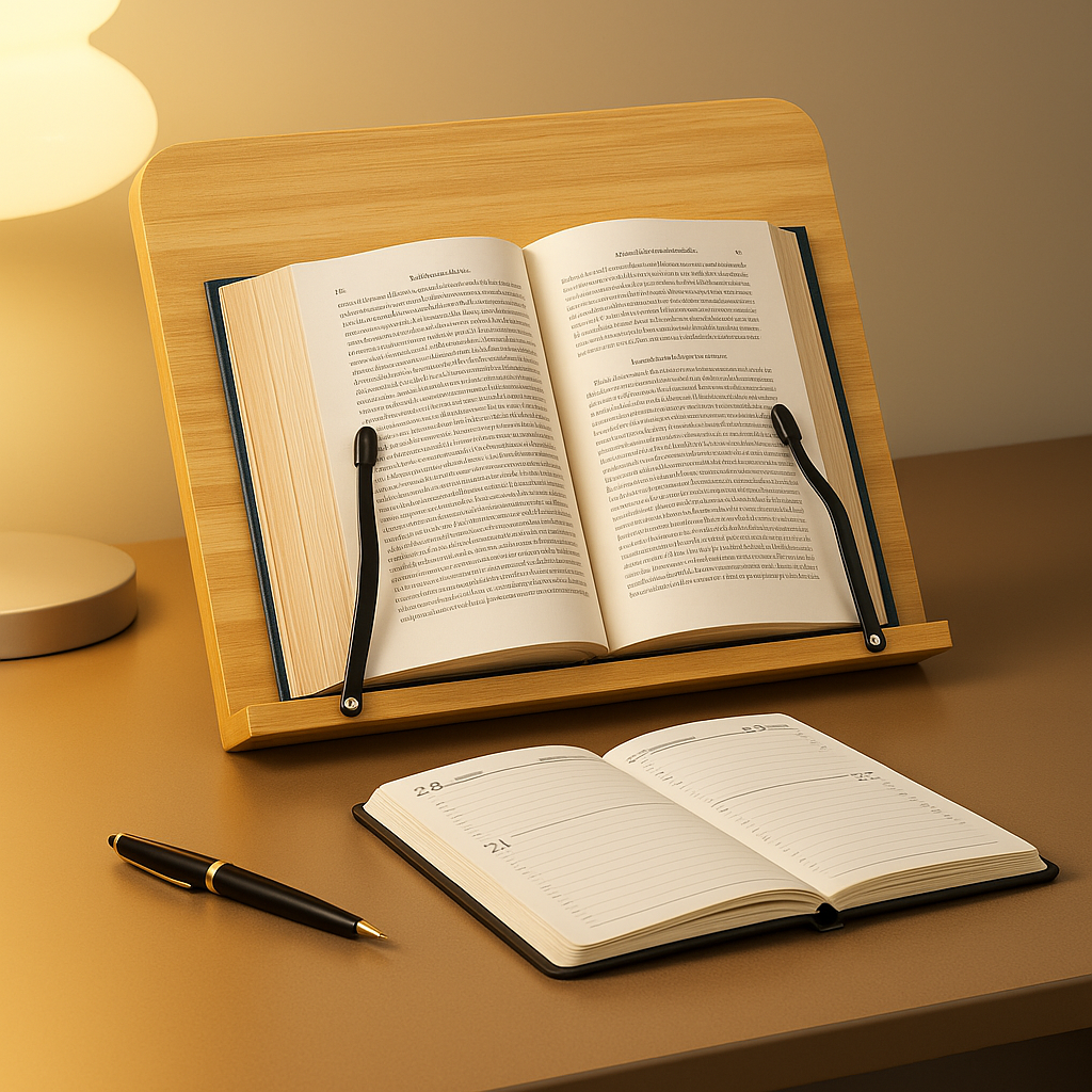 밀로뉴 튼튼한 8단 각도조절 독서대, 오크우드 16,700원