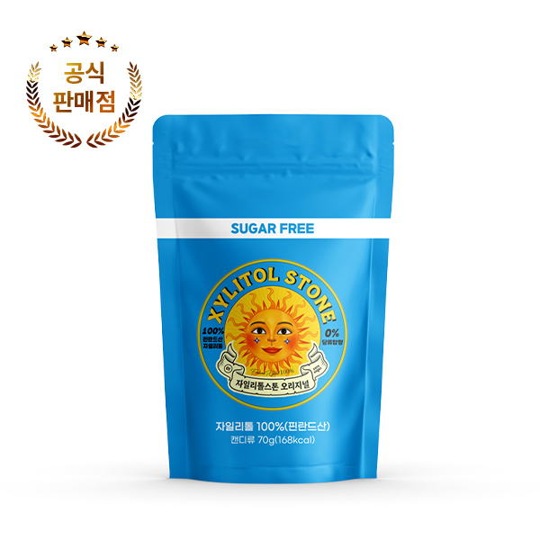 자일리톨스톤 100% 핀란드산 자일리톨 사탕 캔디 70g 지퍼백 당류 0% 무설탕, 70g, 1개 6,800원