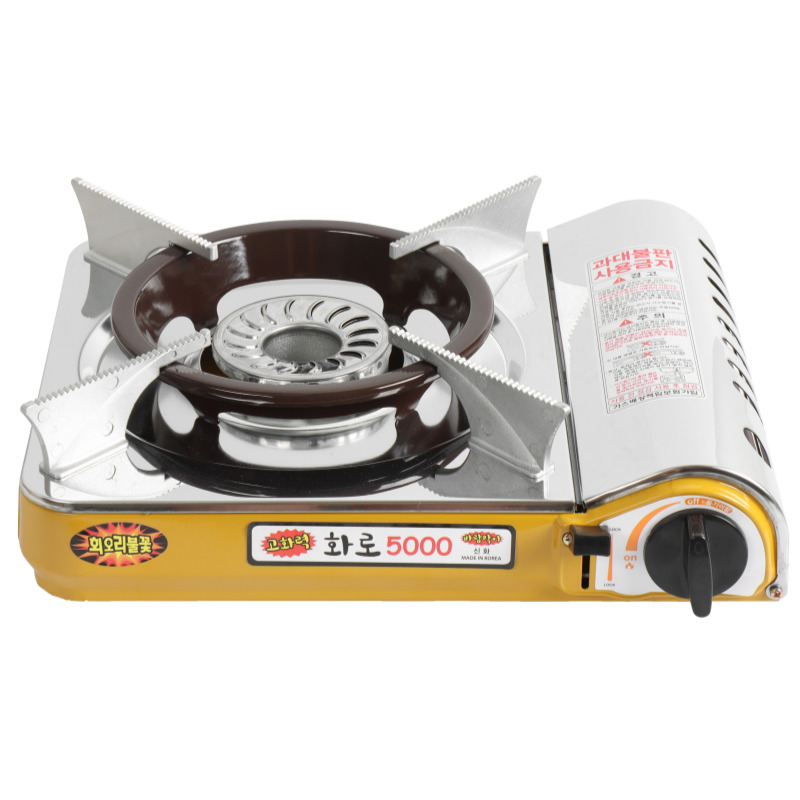 [특허받은 회오리불꽃] 신화 국산 고화력 휴대용 가스버너 바람막이 가스렌지 26년형, 1개, yellow 39,900원
