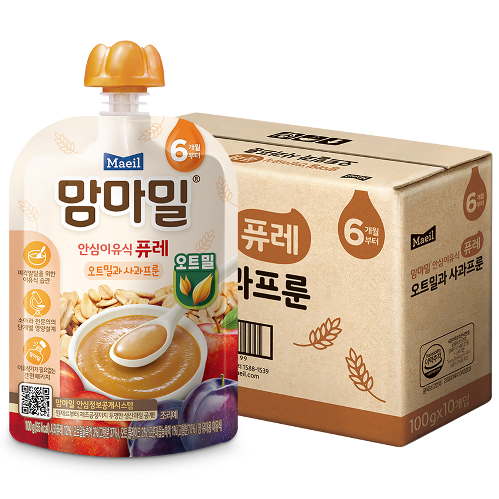 맘마밀 안심이유식 퓨레 15,850원