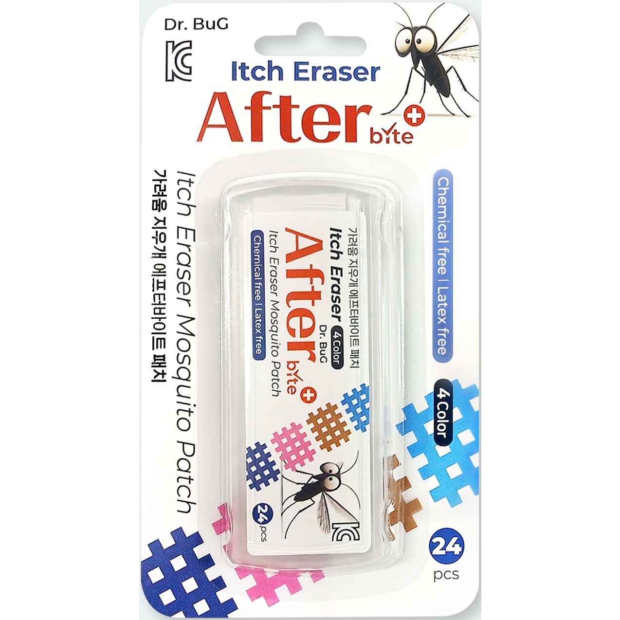 닥터버그 애프터 바이트 가려움 지우개 이치 이레이져 패치 24P, 1개, 4 COLOR 24P 9,900원